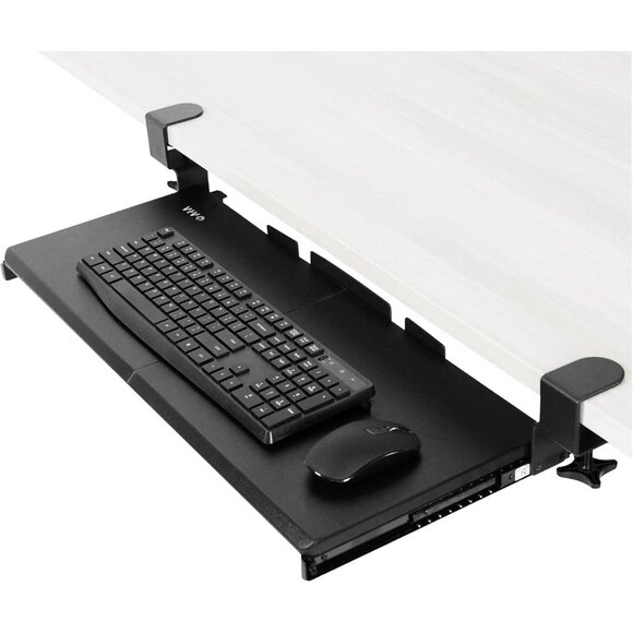 Other - Large Keyboard Tray Under Desk Pull Out with Extra Sturdy C Clamp Mount System,